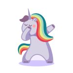 استیکر طرح یونیکورن کد STP839