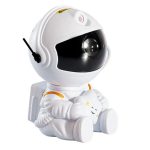 رقص نور لیزری مدل کهکشانی طرح فضانورد نشسته با طراحی فانتزی و نورپردازی جذاب