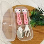 ست قاشق و چنگال کودک مدل کیتی مجموعه دو عددی