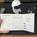 رقص نور لیزری مدل کهکشانی طرح فضانورد نشسته