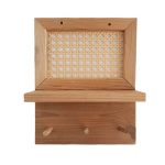 جاکلیدی چوبی طرح حصیری مدل دیواری