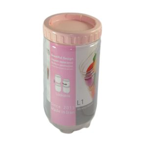 بانکه حبوبات آریسام شفاف با درب رنگی