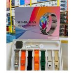 ساعت هوشمند مدل WS 86 MAX دارای قابلیت کنترل سطح اکسیژن خون با بند فلزی
