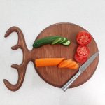 تخته سرو مدل شاخ گوزنی طرح گرد کد ply02 مجموعه 3 عددی