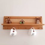 شلف دیواری مدل چوبی طرح حصیری کد ۰۶