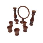 مجموعه ظروف هفت سین ۹پارچه مدل چوبی طرح پایه طرحدار کد chenar1