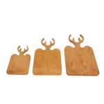 تخته سرو مدل چوبی مجموعه 3 عددی قهوه‌ای طبیعی