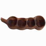 اردوخوری چوبی طرح لوبیا قهوه‌ای طبیعی مناسب پذیرایی