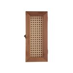 شلف دیواری مخفی‌کننده لوله گاز طرح حصیری چوبی