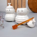 ظرف مربا و عسل باریز مدل زنبور به همراه قاشق