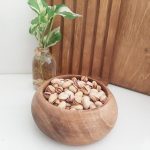 کاسه مدل چوبی طرح گردو خمره‌ای کد ۱۲