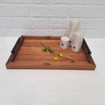 سینی طرح مستطیل کد terms wood مجموعه 2 عددی