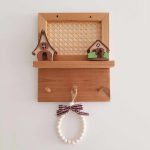 جاکلیدی چوبی طرح حصیری مدل دیواری