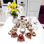 مجموعه ظروف هفت سین ۹ پارچه مدل چوبی طرح پایه دار ply6