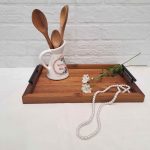 سینی طرح مستطیل کد terms wood مجموعه 2 عددی