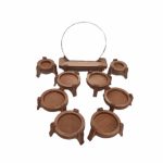 مجموعه ظروف هفت سین ۹ پارچه مدل چوبی طرح پایه دار ply6