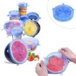 درپوش محافظ غذا مدل N20 بسته 6 عددی سیلیکونی و کشسان