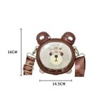 قمقمه کودک مدل خرسی بند دار گنجایش 0.75 لیتر