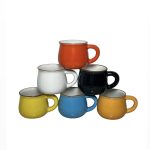 بسته ۶ عددی فنجان قهوه‌خوری رنگی با طراحی ساده و شیک