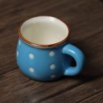 فنجان مدل قهوه خوری طرح خال خالی بسته 6 عددی