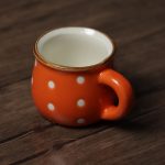 فنجان مدل قهوه خوری طرح خال خالی بسته 6 عددی