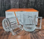 لیوان کلاسیک زنگان بسته ۶ عددی دسته‌دار شیشه‌ای - Image 7