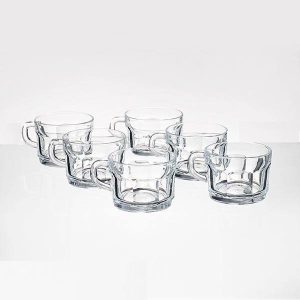 فنجان بلور کاوه مدل عینکی بسته 6 عددی