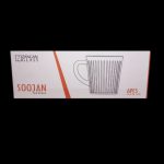 نیم لیوان زنگان گلس مدل سوجان مجموعه 6 عددی