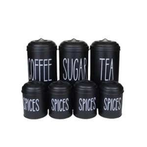 ست پا سماوری ۷ پارچه مدل تکست مشکی