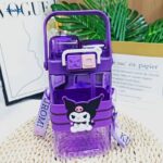 قمقمه دو مخزن کرومی مدل Kuromi – طراحی فانتزی، ضدنشت و مناسب مدرسه و ورزش - Image 4