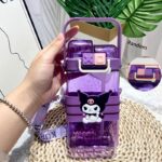 قمقمه دو مخزن کرومی مدل Kuromi – طراحی فانتزی، ضدنشت و مناسب مدرسه و ورزش - Image 5