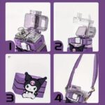 قمقمه دو مخزن کرومی مدل Kuromi – طراحی فانتزی، ضدنشت و مناسب مدرسه و ورزش - Image 7