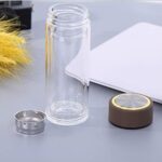 دمنوش ساز استوانه‌ای شیشه‌ای درب‌دار فیلتر‌دار - Image 6