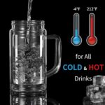 لیوان دمنوش شیشه‌ای دسته‌دار فیلتر‌دار درب استیل - Image 6