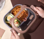 ظرف غذا استیل طرح خرسی درب‌دار کودکانه - Image 2