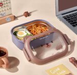 ظرف غذا استیل طرح خرسی درب‌دار کودکانه - Image 4