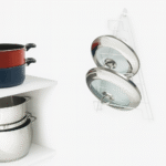 استند درب قابلمه چندمنظوره پلاستیکی برای نگهداری درب قابلمه و کفگیر