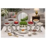 هفت‌سین ۹ پارچه باکارات کریستال وارداتی | رنگ نقره‌ای با تضمین رنگ - Image 2