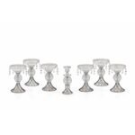 هفت‌سین ۹ پارچه باکارات کریستال وارداتی رنگ نقره‌ای