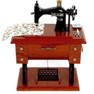 جعبه موزیکال مدل چرخ خیاطی کوچک دکوری نوستالژیک